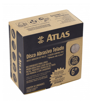 DISCO ABRASIVO TELADO 150 GRAO 80