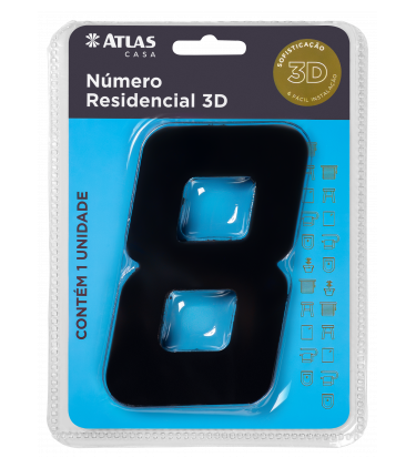 NUMERO 3D PARA CASA ADESIVO 0 ACM PR