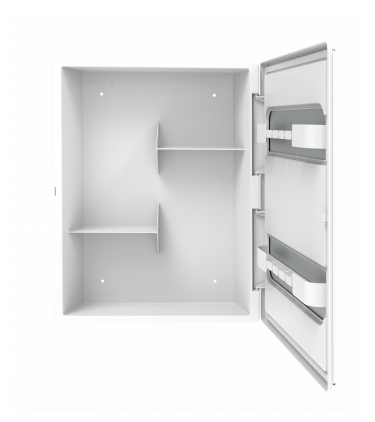 Recomendado para baños y vestuarios.
Limpiar con un paño ligeramente húmedo y secar con un paño seco.
No instalar en paredes irregulares.