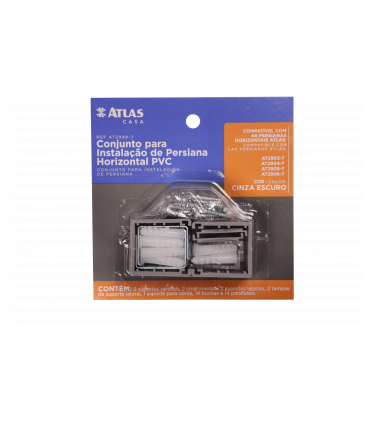 Para reposición en persianas horizontales de PVC disponibles en los colores blanco, gris, gris oscuro y negro.