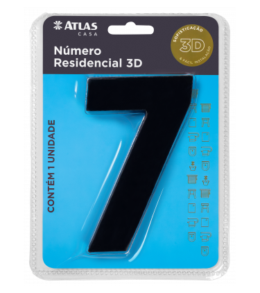 NUMERO 3D PARA CASA ADESIVO 0 ACM PR