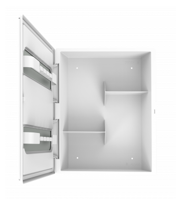 Recomendado para baños y vestuarios.
Limpiar con un paño ligeramente húmedo y secar con un paño seco.
No instalar en paredes irregulares.