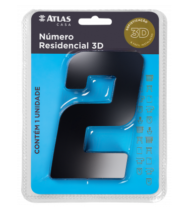 NUMERO 3D PARA CASA ADESIVO 0 ACM PR