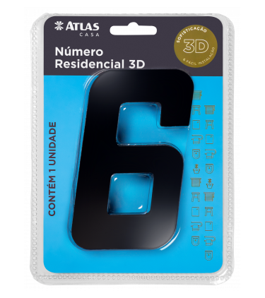 NUMERO 3D PARA CASA ADESIVO 0 ACM PR