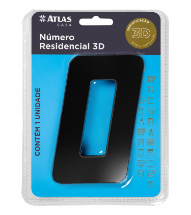 NUMERO 3D PARA CASA ADESIVO 0 ACM PR