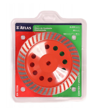 DISCO DIAMANT DESBASTE 180MM TURBO