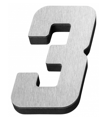 Puede aplicarse sobre diversas superficies, tanto interiores como exteriores, para una identificación correcta y legible de residencias o espacios comerciales.