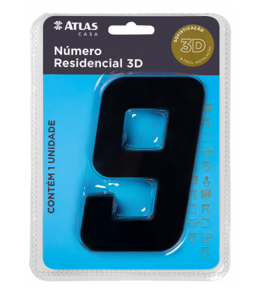 NUMERO 3D PARA CASA ADESIVO 0 ACM PR